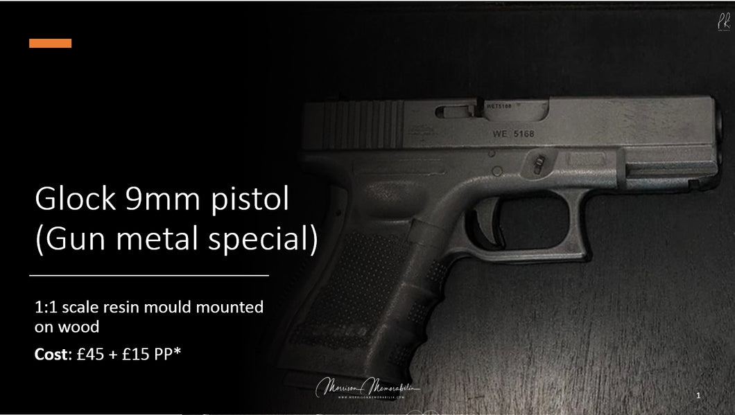 Glock 9mm pistol (Gun metal special)